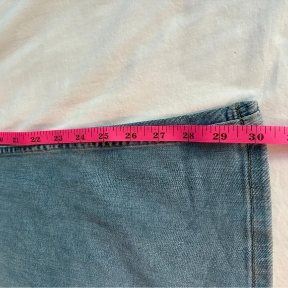 Lee Women's High Rise Exposed Button Flare Jeans Blue Size 14 Petite NWT - Picture 6 of 11